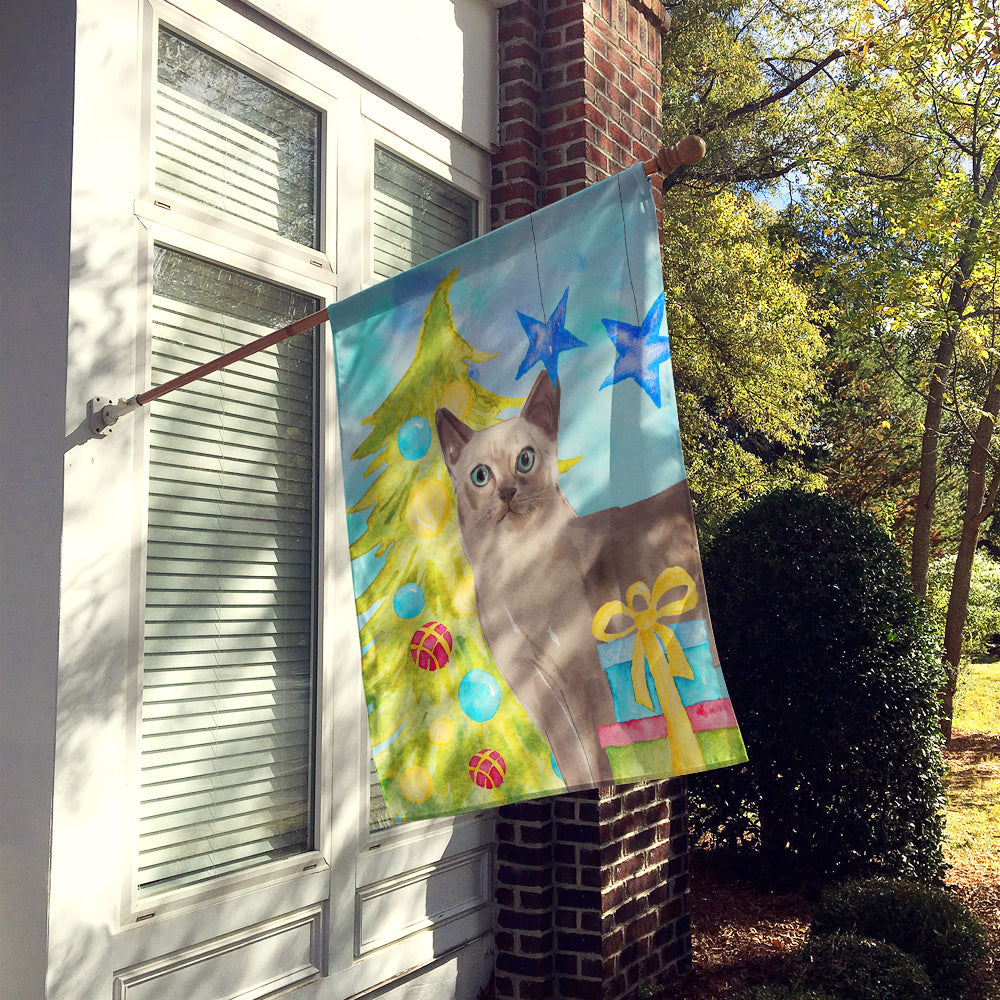 Tonkinese Christmas Presents House Flag 28x40 Porch Sleeve Pole Decorative Outside Yard Banner Artwork Wall Hanging, Polyester