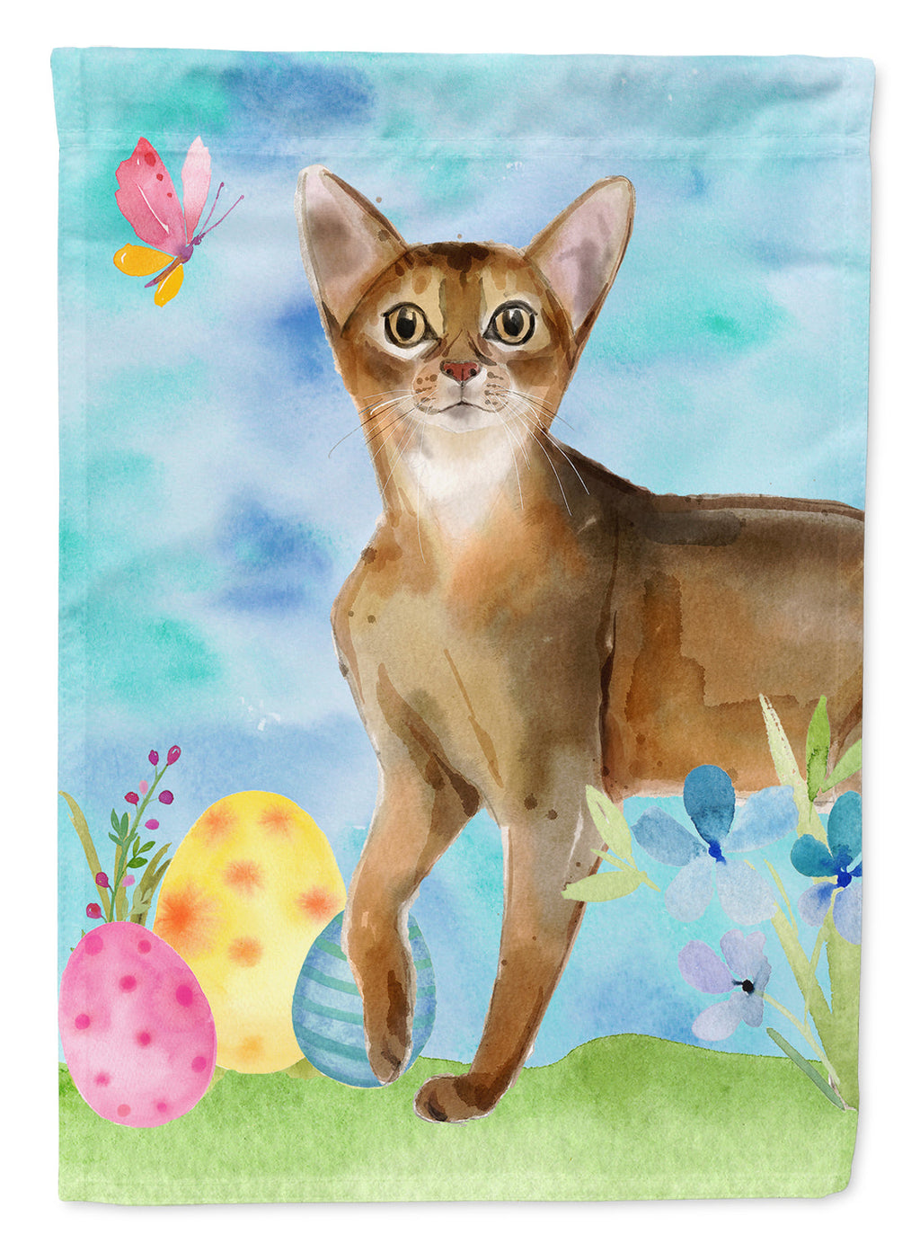 Abyssinian Easter Eggs House Flag 28x40 Porch Sleeve Pole Decorative Outside Yard Banner Artwork Wall Hanging, Polyester