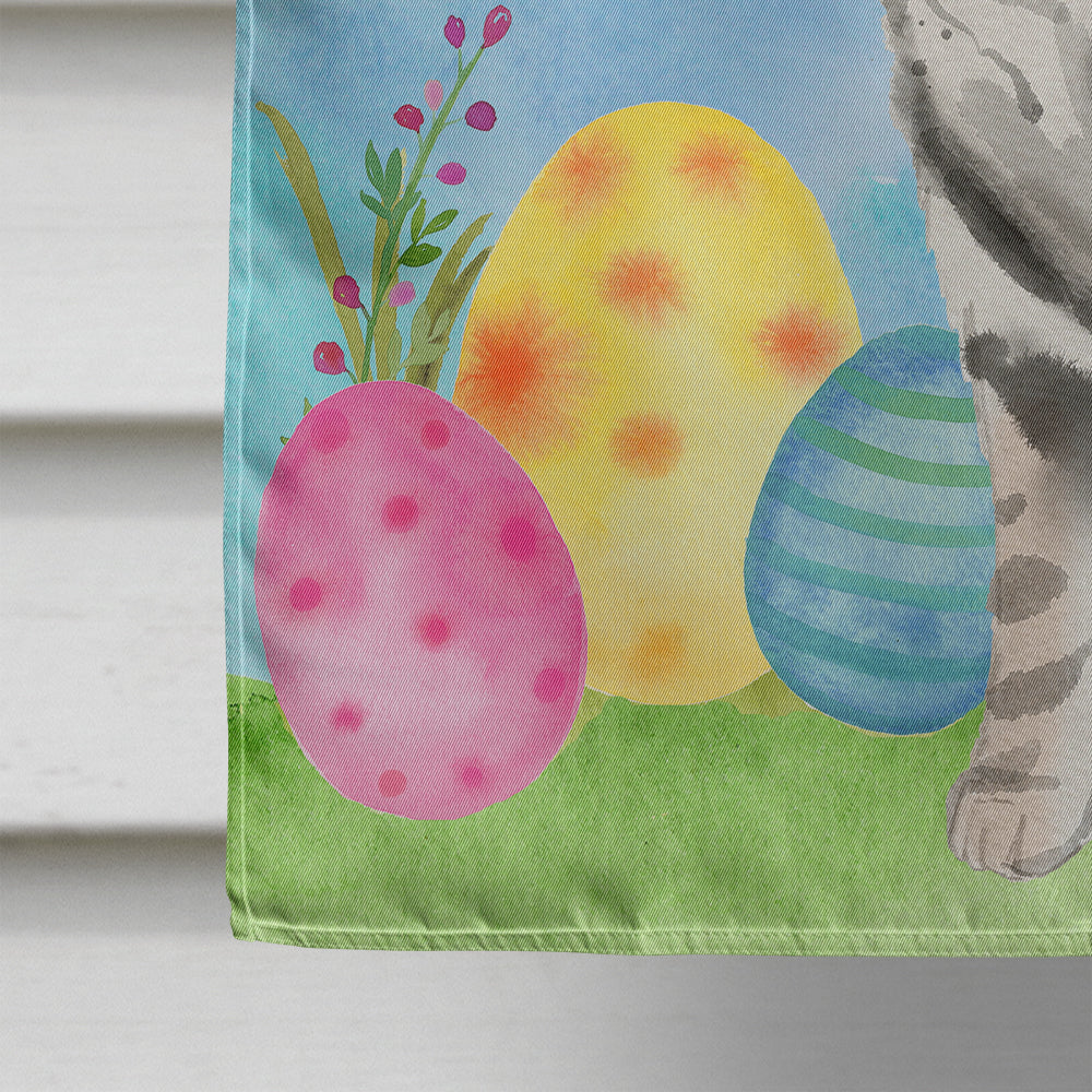 American Shorthair Easter Eggs House Flag 28x40 Porch Sleeve Pole Decorative Outside Yard Banner Artwork Wall Hanging, Polyester