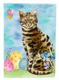 Bengal Easter Eggs House Flag 28x40 Porch Sleeve Pole Decorative Outside Yard Banner Artwork Wall Hanging, Polyester