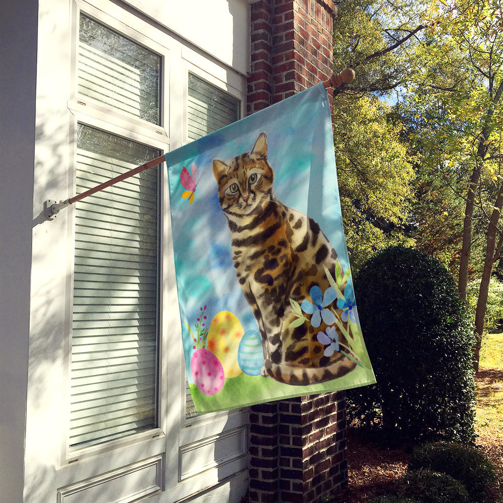 Bengal Easter Eggs House Flag 28x40 Porch Sleeve Pole Decorative Outside Yard Banner Artwork Wall Hanging, Polyester