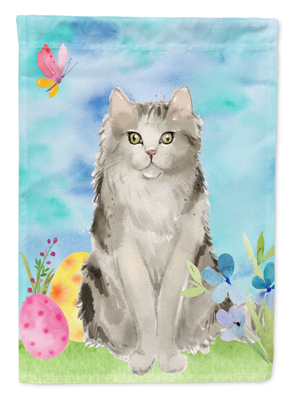 Ragamuffin Easter Eggs House Flag 28x40 Porch Sleeve Pole Decorative Outside Yard Banner Artwork Wall Hanging, Polyester
