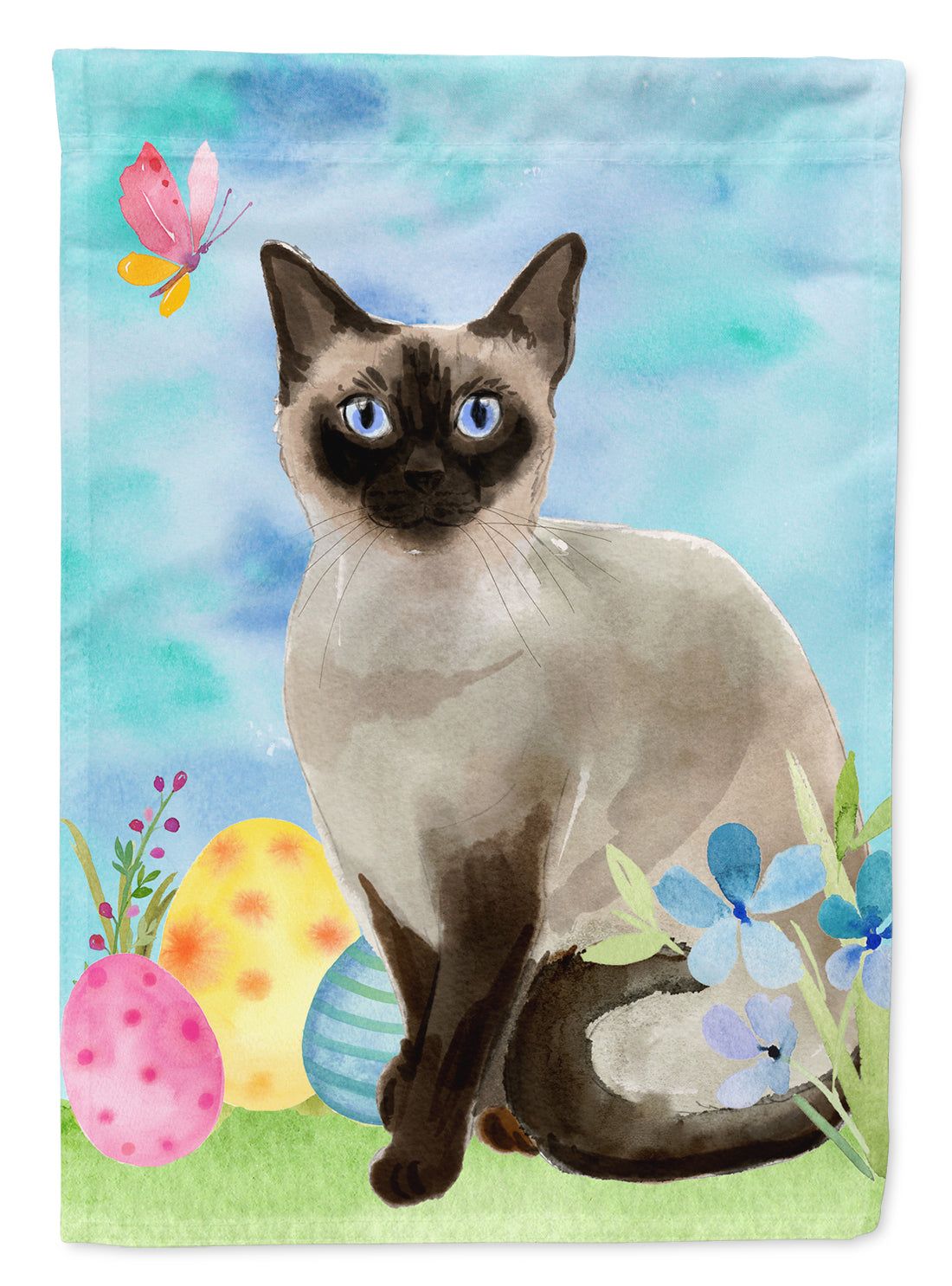 Siamese Easter Eggs House Flag 28x40 Porch Sleeve Pole Decorative Outside Yard Banner Artwork Wall Hanging, Polyester