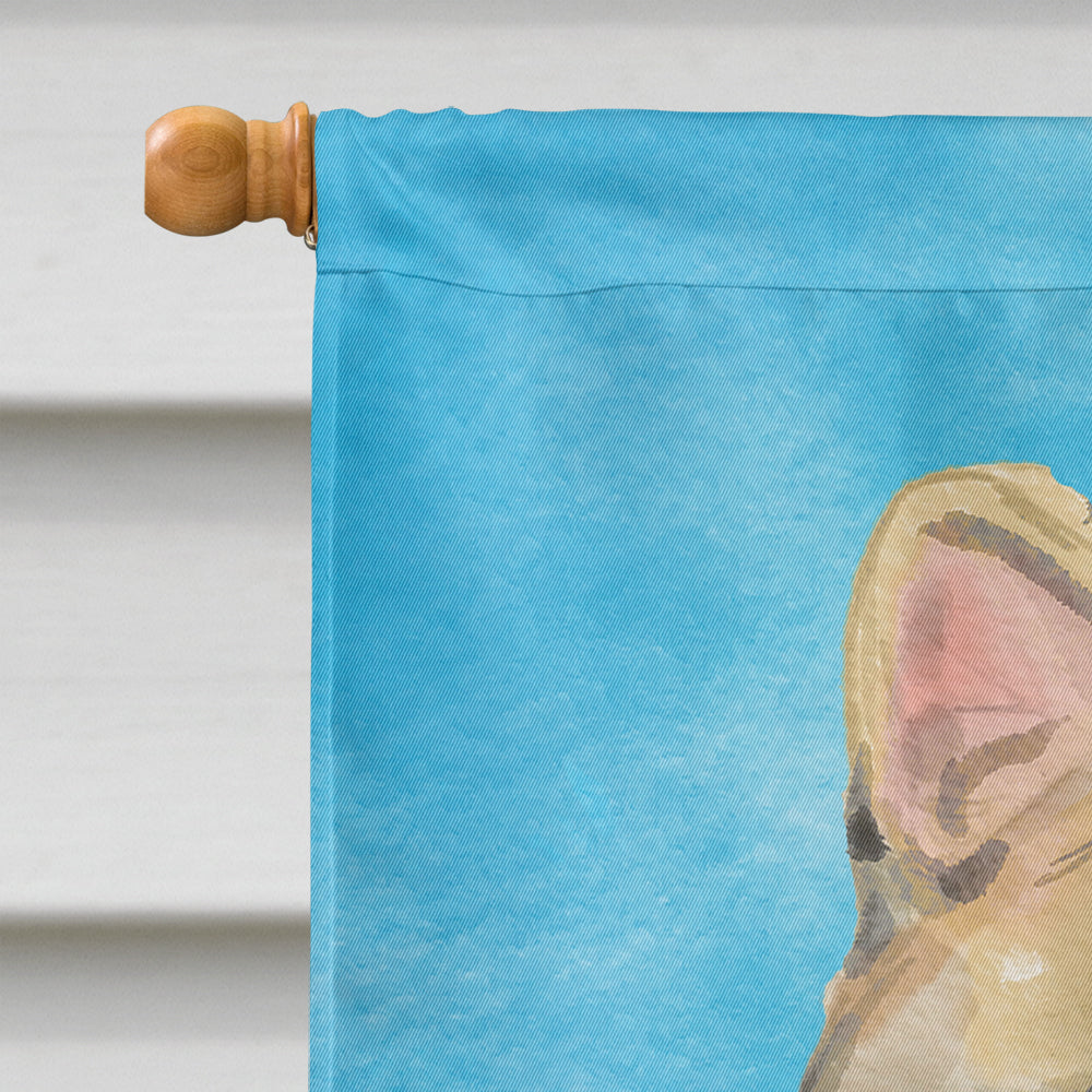 American Shorthair Brown Tabby in Sunflowers House Flag 28x40 Porch Sleeve Pole Decorative Outside Yard Banner Artwork Wall Hanging, Polyester