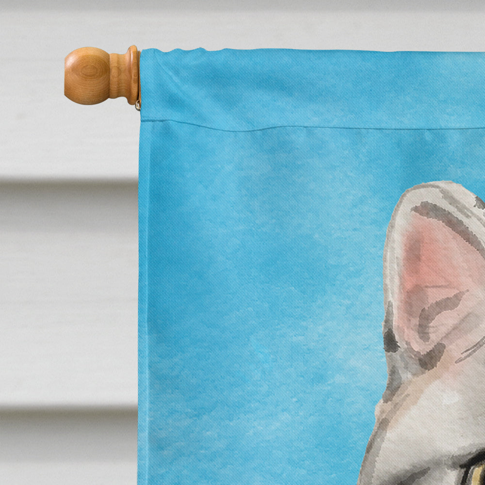 American Shorthair in Sunflowers House Flag 28x40 Porch Sleeve Pole Decorative Outside Yard Banner Artwork Wall Hanging, Polyester
