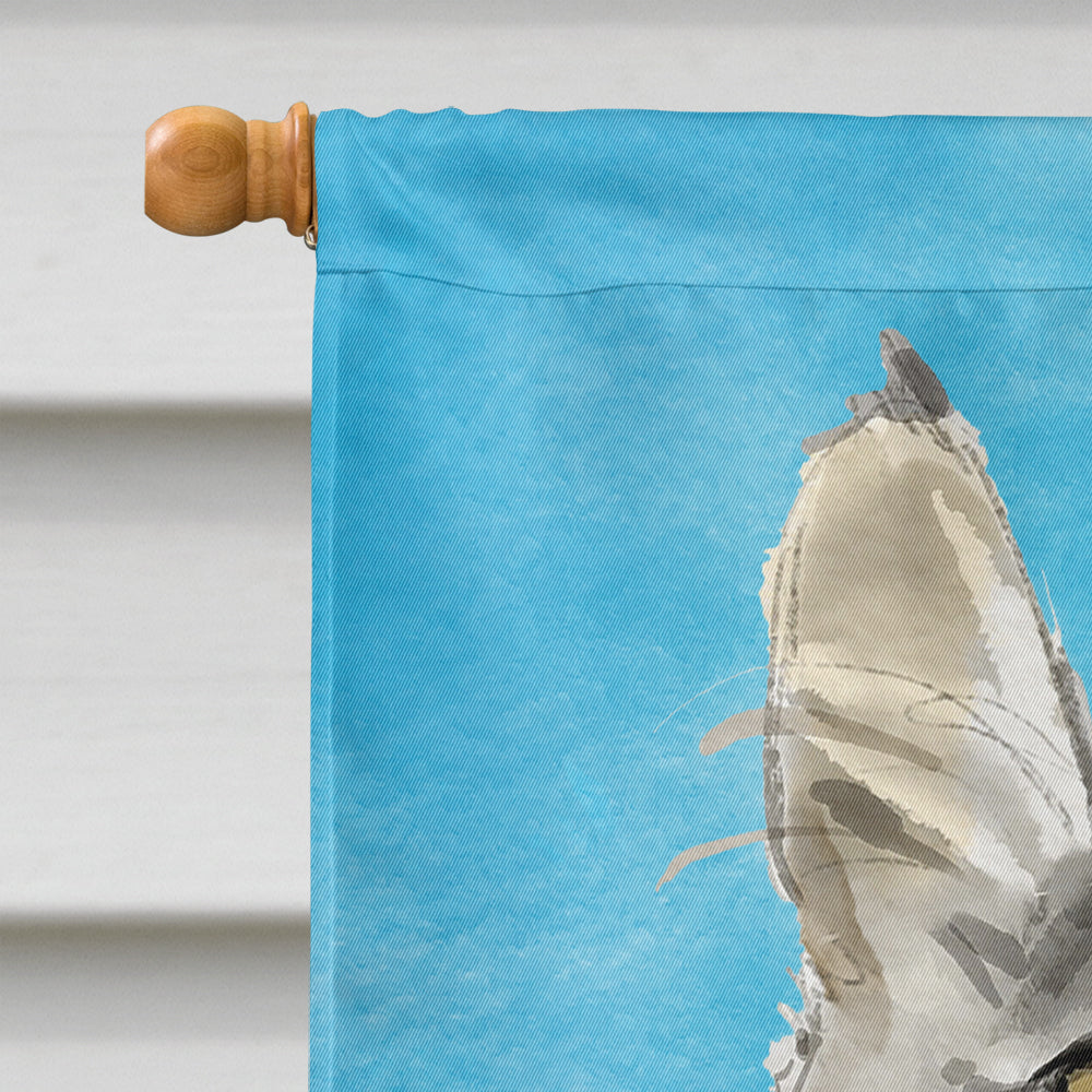 Maine Coon in Sunflowers House Flag 28x40 Porch Sleeve Pole Decorative Outside Yard Banner Artwork Wall Hanging, Polyester