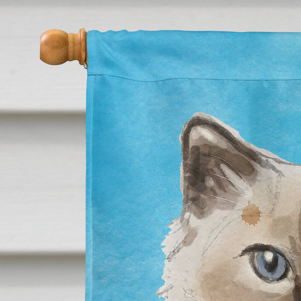 Ragdoll in Sunflowers House Flag 28x40 Porch Sleeve Pole Decorative Outside Yard Banner Artwork Wall Hanging, Polyester