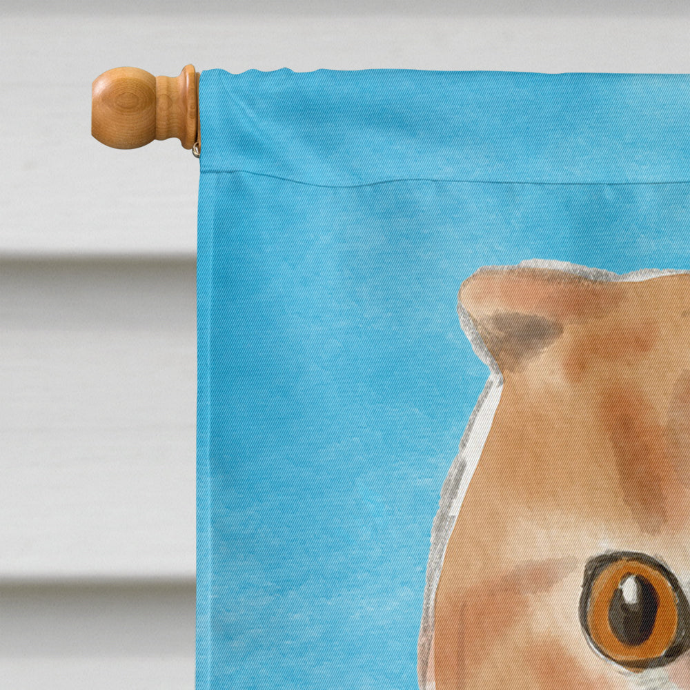 Scottish Fold in Sunflowers House Flag 28x40 Porch Sleeve Pole Decorative Outside Yard Banner Artwork Wall Hanging, Polyester