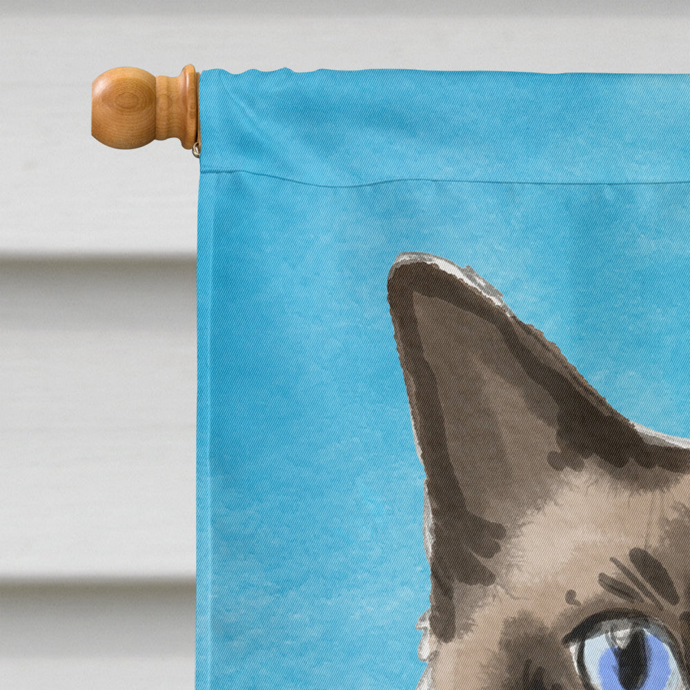 Siamese in Sunflowers House Flag 28x40 Porch Sleeve Pole Decorative Outside Yard Banner Artwork Wall Hanging, Polyester
