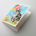 American Shorthair Happy Birthday Greeting Cards Pack of 8 Blank Cards with Envelopes Whimsical A7 Size 5x7