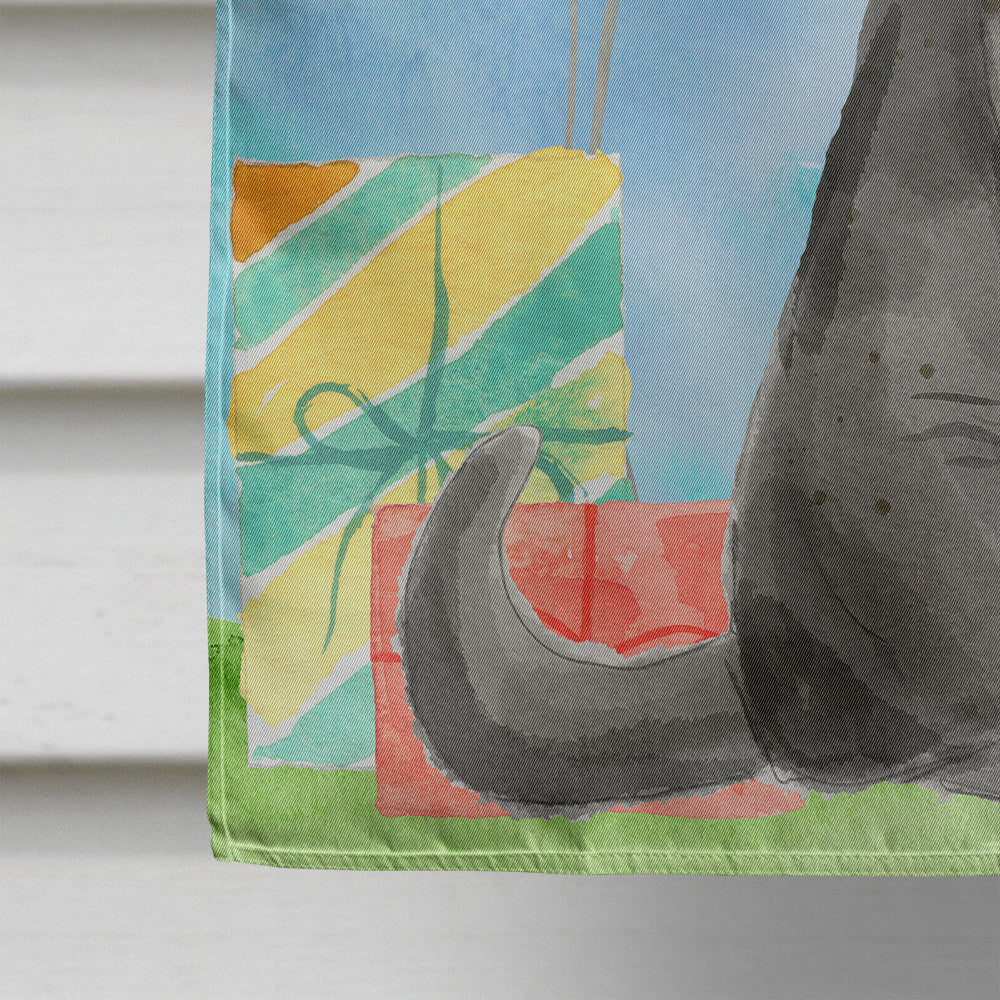 British Shorthair Happy Birthday House Flag 28x40 Porch Sleeve Pole Decorative Outside Yard Banner Artwork Wall Hanging, Polyester