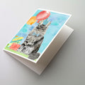 Maine Coon Happy Birthday Greeting Cards Pack of 8 Blank Cards with Envelopes Whimsical A7 Size 5x7