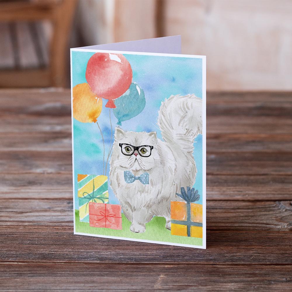 Persian Happy Birthday Greeting Cards Pack of 8 Blank Cards with Envelopes Whimsical A7 Size 5x7