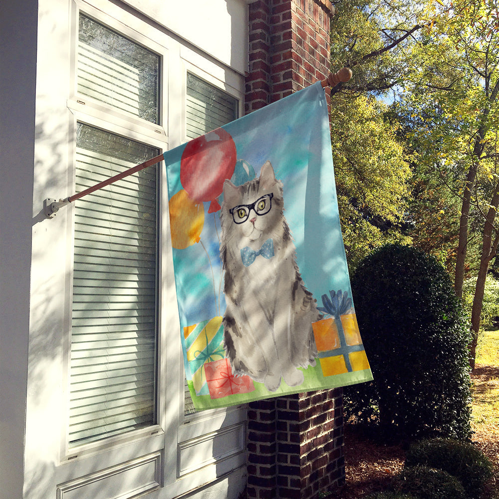 Ragamuffin Happy Birthday House Flag 28x40 Porch Sleeve Pole Decorative Outside Yard Banner Artwork Wall Hanging, Polyester
