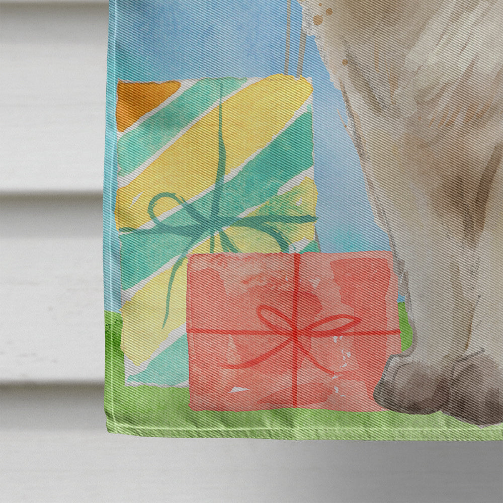 Ragdoll Happy Birthday House Flag 28x40 Porch Sleeve Pole Decorative Outside Yard Banner Artwork Wall Hanging, Polyester