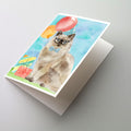 Ragdoll Happy Birthday Greeting Cards Pack of 8 Blank Cards with Envelopes Whimsical A7 Size 5x7