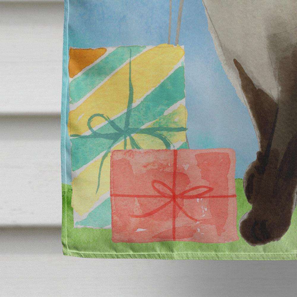 Siamese Happy Birthday House Flag 28x40 Porch Sleeve Pole Decorative Outside Yard Banner Artwork Wall Hanging, Polyester
