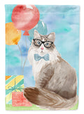 Siberian Happy Birthday House Flag 28x40 Porch Sleeve Pole Decorative Outside Yard Banner Artwork Wall Hanging, Polyester