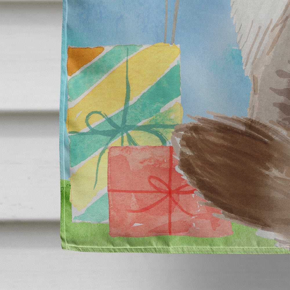 Siberian Happy Birthday House Flag 28x40 Porch Sleeve Pole Decorative Outside Yard Banner Artwork Wall Hanging, Polyester
