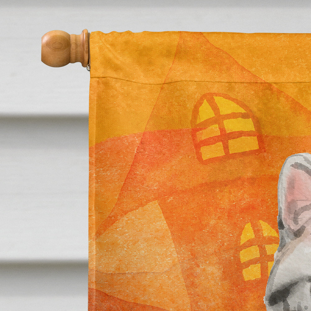 American Shorthair Halloween House Flag 28x40 Porch Sleeve Pole Decorative Outside Yard Banner Artwork Wall Hanging, Polyester