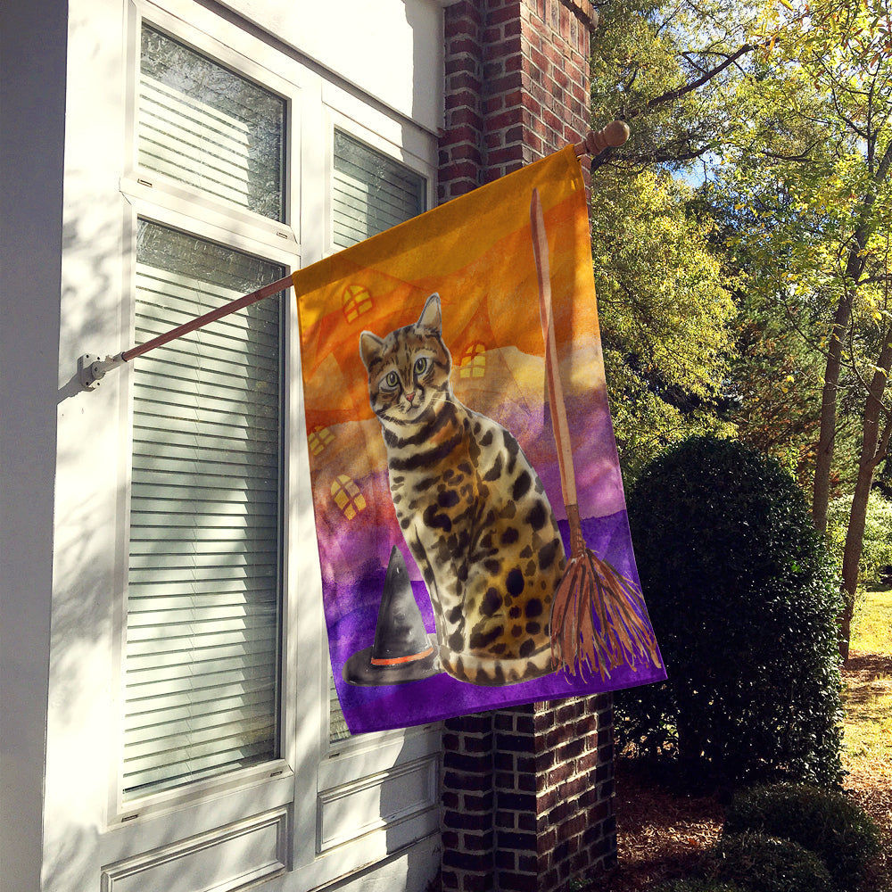 Bengal Halloween House Flag 28x40 Porch Sleeve Pole Decorative Outside Yard Banner Artwork Wall Hanging, Polyester