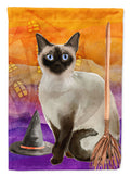 Siamese Halloween House Flag 28x40 Porch Sleeve Pole Decorative Outside Yard Banner Artwork Wall Hanging, Polyester