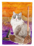 Siberian Halloween House Flag 28x40 Porch Sleeve Pole Decorative Outside Yard Banner Artwork Wall Hanging, Polyester