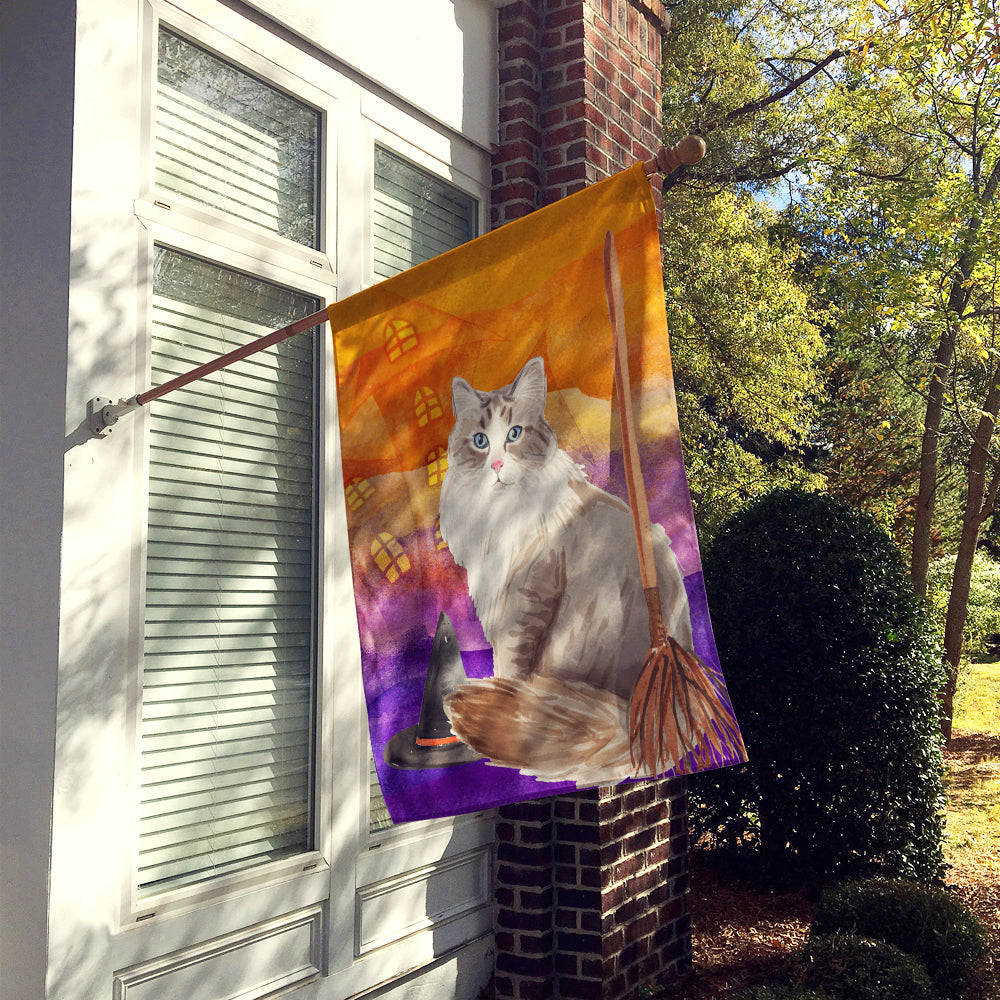 Siberian Halloween House Flag 28x40 Porch Sleeve Pole Decorative Outside Yard Banner Artwork Wall Hanging, Polyester