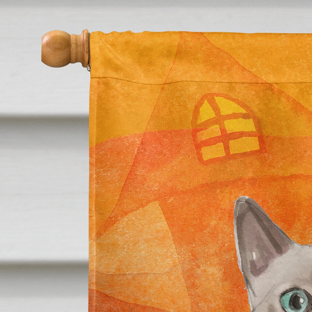 Tonkinese Halloween House Flag 28x40 Porch Sleeve Pole Decorative Outside Yard Banner Artwork Wall Hanging, Polyester