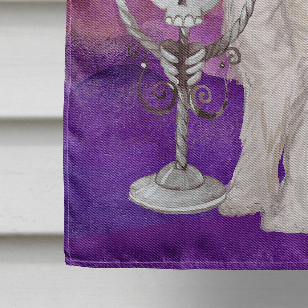 Halloween Westie House Flag 28x40 Porch Sleeve Pole Decorative Outside Yard Banner Artwork Wall Hanging, Polyester