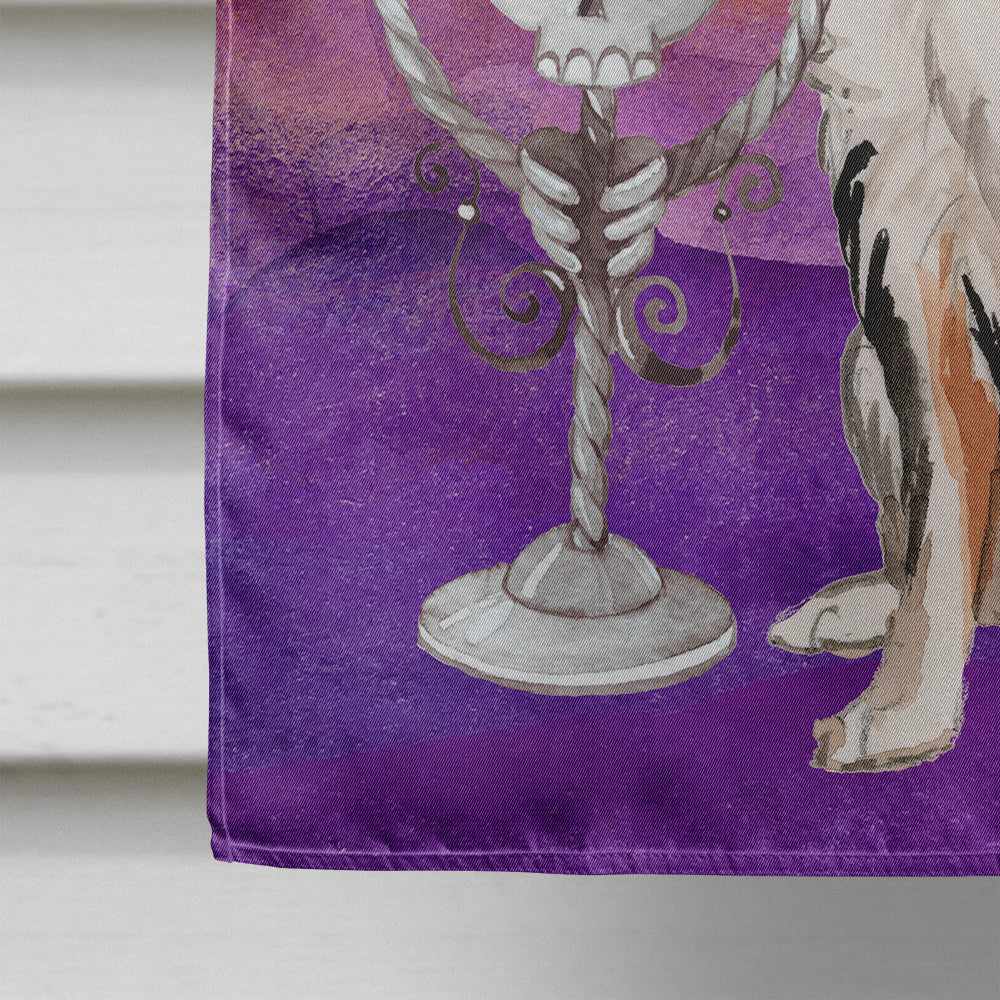 Halloween Australian Shepherd House Flag 28x40 Porch Sleeve Pole Decorative Outside Yard Banner Artwork Wall Hanging, Polyester