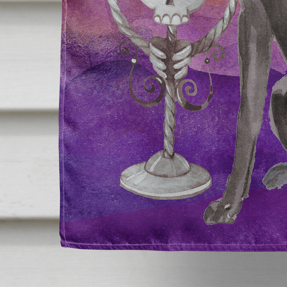 Halloween Black Labrador Retriever House Flag 28x40 Porch Sleeve Pole Decorative Outside Yard Banner Artwork Wall Hanging, Polyester