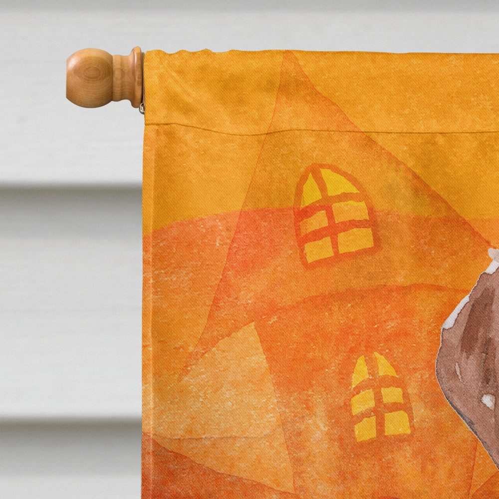 Halloween Brittany Spaniel House Flag 28x40 Porch Sleeve Pole Decorative Outside Yard Banner Artwork Wall Hanging, Polyester