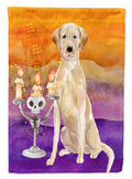 Halloween Yellow Labrador Retriever House Flag 28x40 Porch Sleeve Pole Decorative Outside Yard Banner Artwork Wall Hanging, Polyester