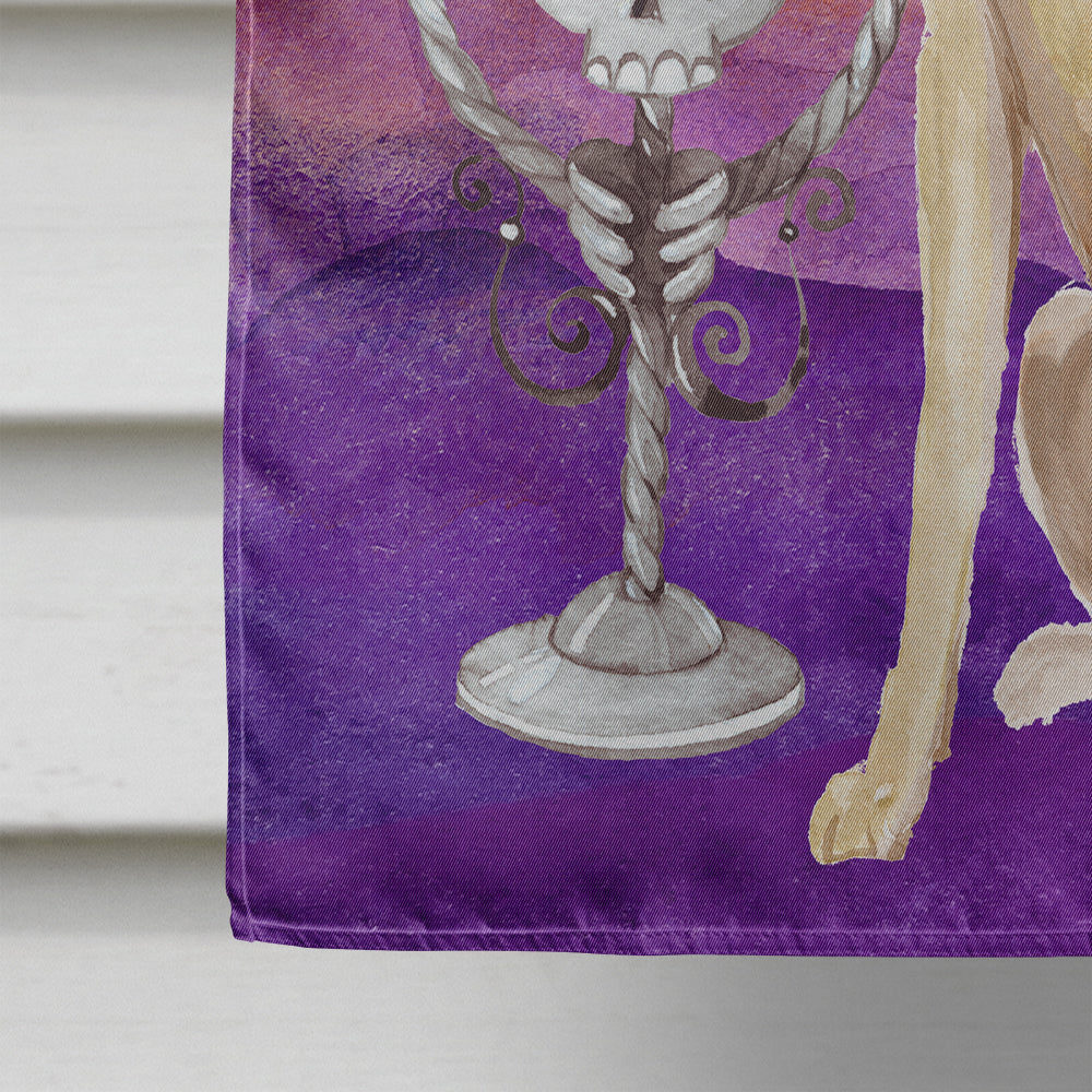 Halloween Yellow Labrador Retriever House Flag 28x40 Porch Sleeve Pole Decorative Outside Yard Banner Artwork Wall Hanging, Polyester