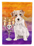 Halloween Jack Russell Terrier House Flag 28x40 Porch Sleeve Pole Decorative Outside Yard Banner Artwork Wall Hanging, Polyester