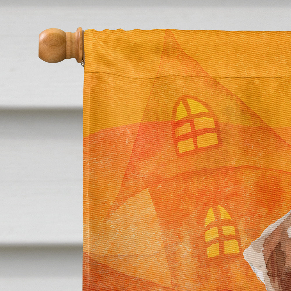 Halloween Jack Russell Terrier House Flag 28x40 Porch Sleeve Pole Decorative Outside Yard Banner Artwork Wall Hanging, Polyester
