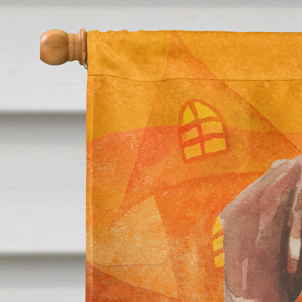Halloween Beagle House Flag 28x40 Porch Sleeve Pole Decorative Outside Yard Banner Artwork Wall Hanging, Polyester