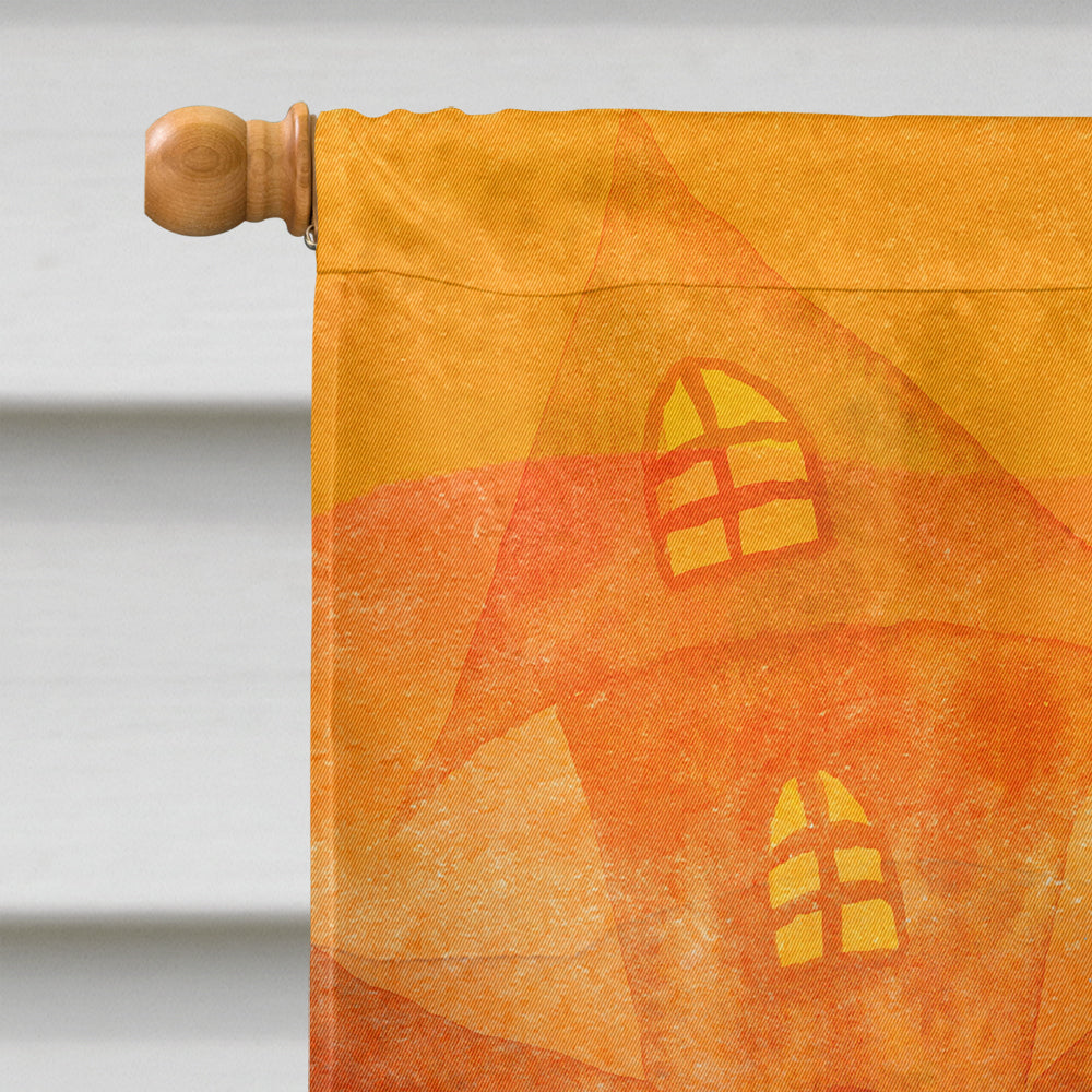 Halloween Champagne Cockapoo House Flag 28x40 Porch Sleeve Pole Decorative Outside Yard Banner Artwork Wall Hanging, Polyester