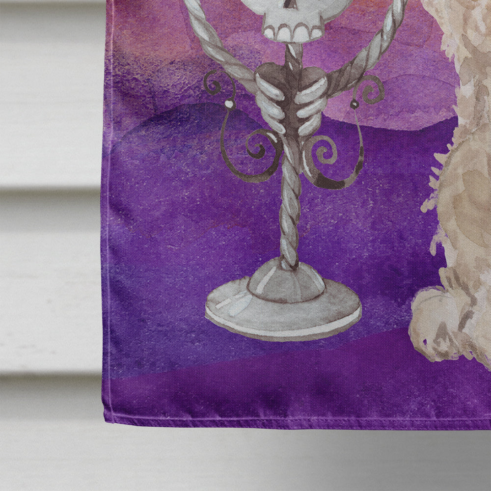 Halloween Champagne Cockapoo House Flag 28x40 Porch Sleeve Pole Decorative Outside Yard Banner Artwork Wall Hanging, Polyester