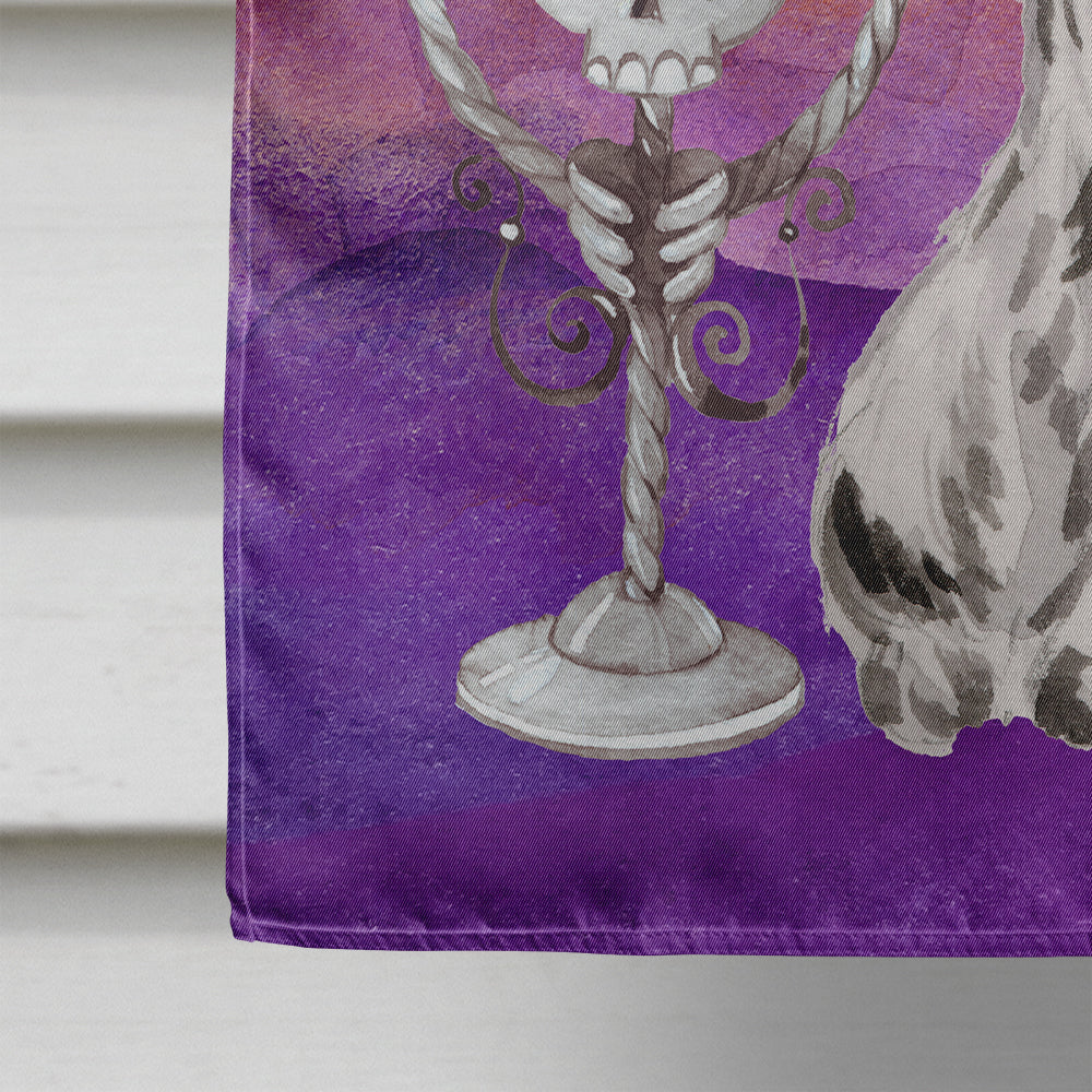 Halloween Black Parti Cocker Spaniel House Flag 28x40 Porch Sleeve Pole Decorative Outside Yard Banner Artwork Wall Hanging, Polyester