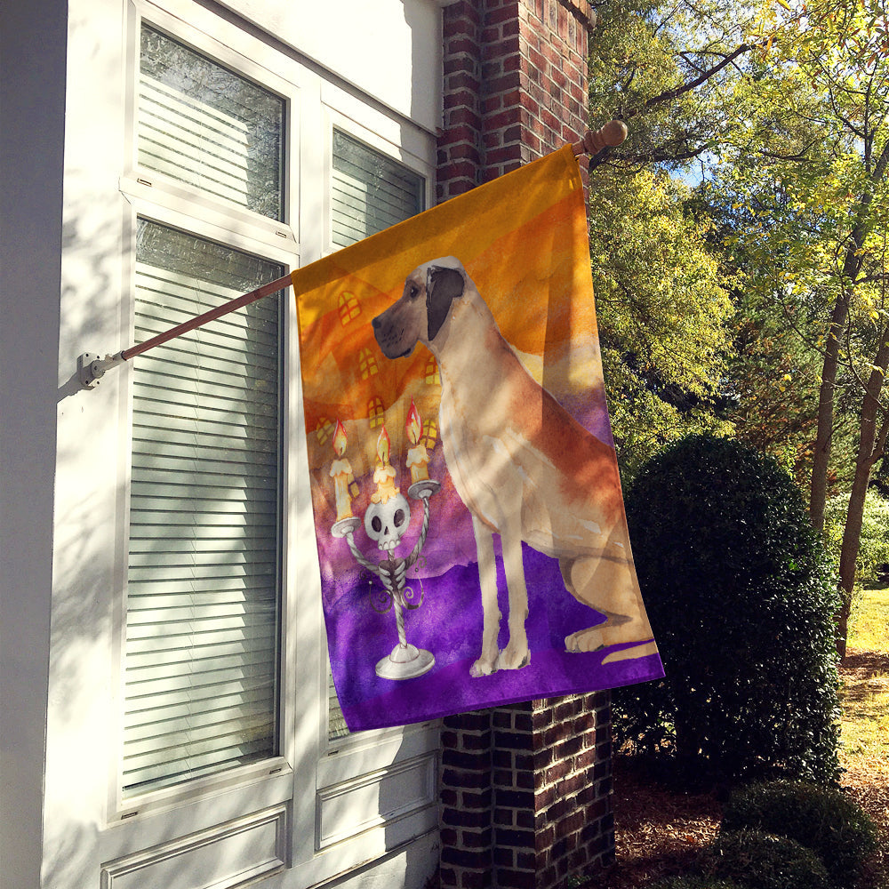 Halloween Great Dane House Flag 28x40 Porch Sleeve Pole Decorative Outside Yard Banner Artwork Wall Hanging, Polyester
