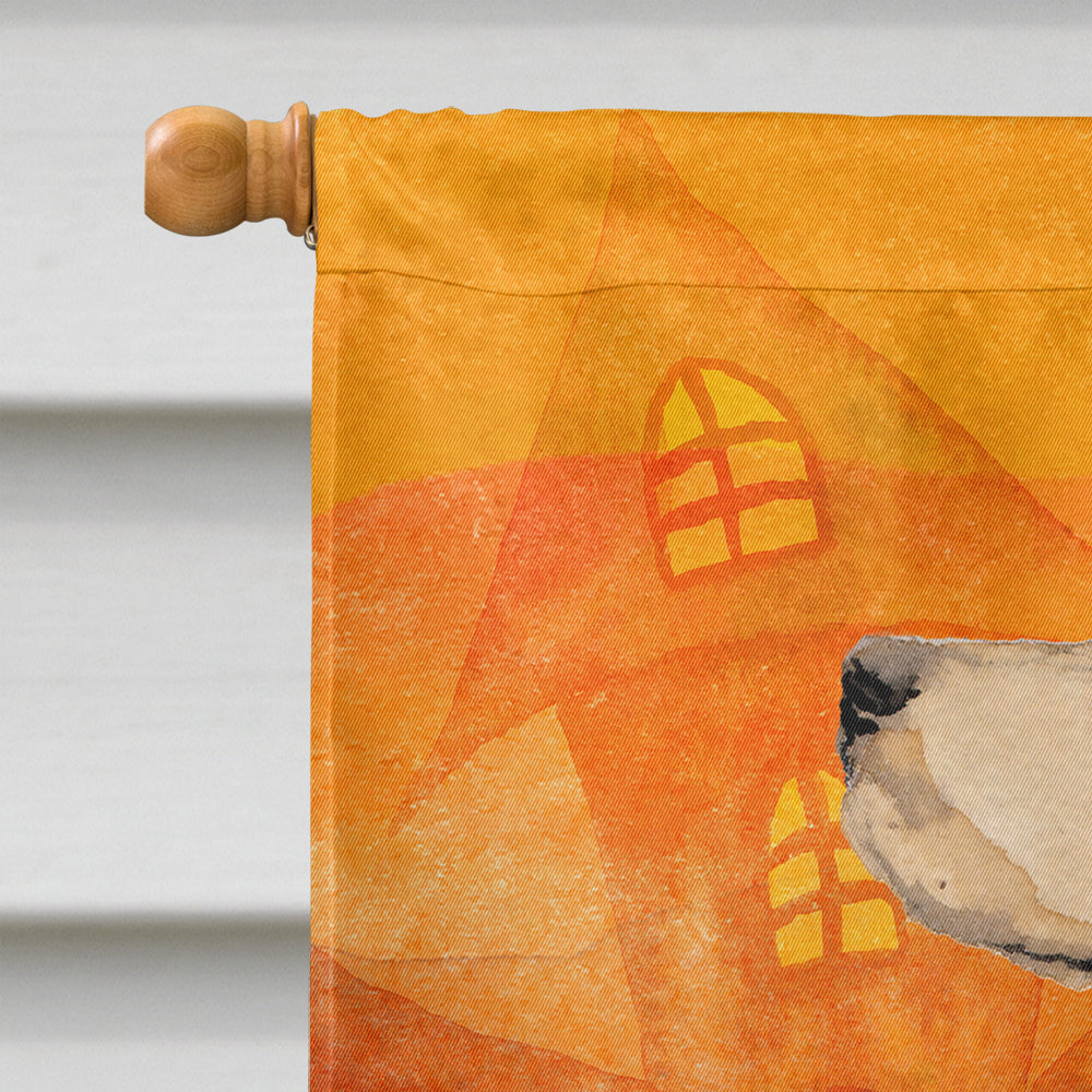 Halloween Labrador Retriever Yellow House Flag 28x40 Porch Sleeve Pole Decorative Outside Yard Banner Artwork Wall Hanging, Polyester