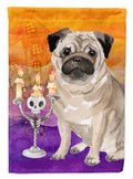 Halloween Pug House Flag 28x40 Porch Sleeve Pole Decorative Outside Yard Banner Artwork Wall Hanging, Polyester