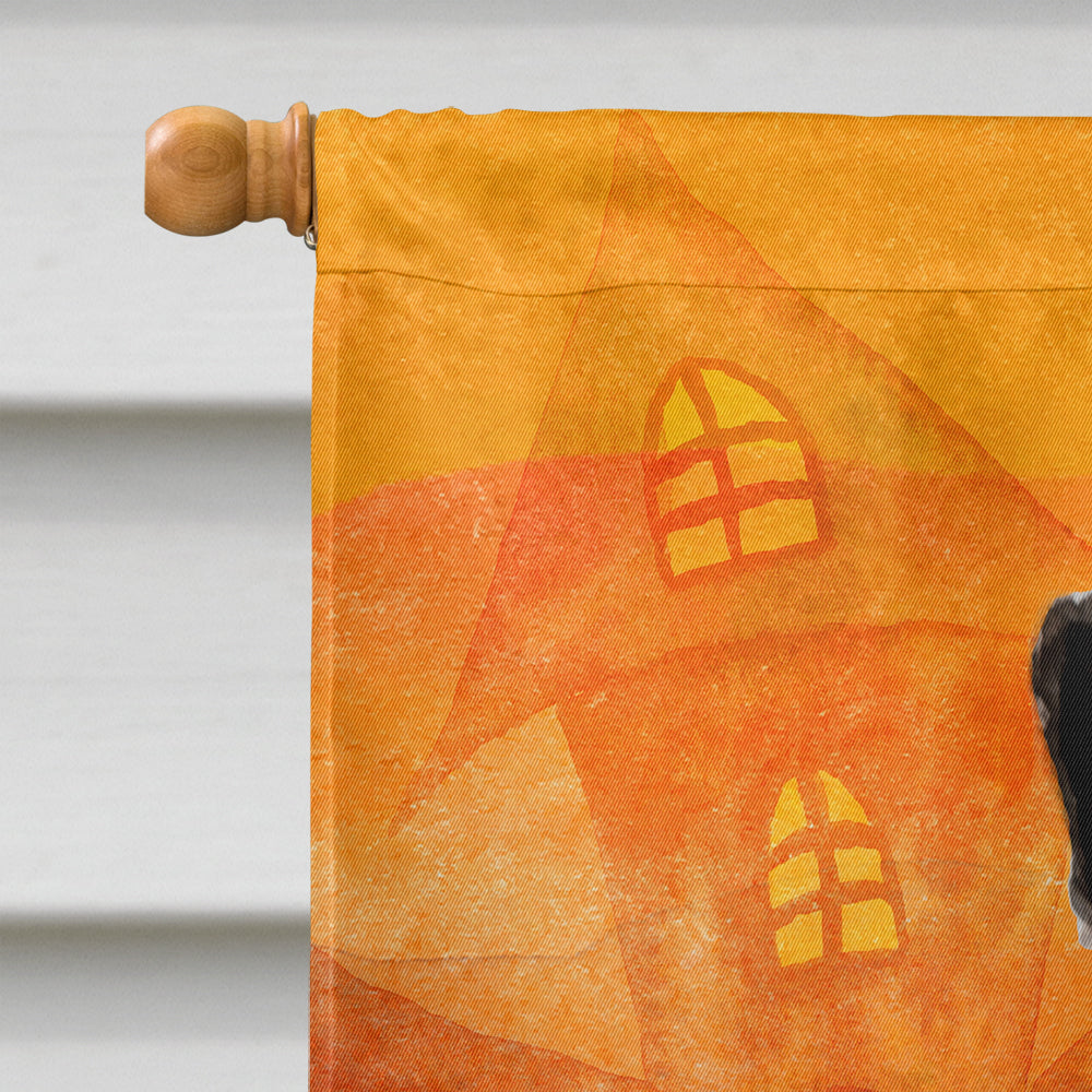 Halloween Pug House Flag 28x40 Porch Sleeve Pole Decorative Outside Yard Banner Artwork Wall Hanging, Polyester