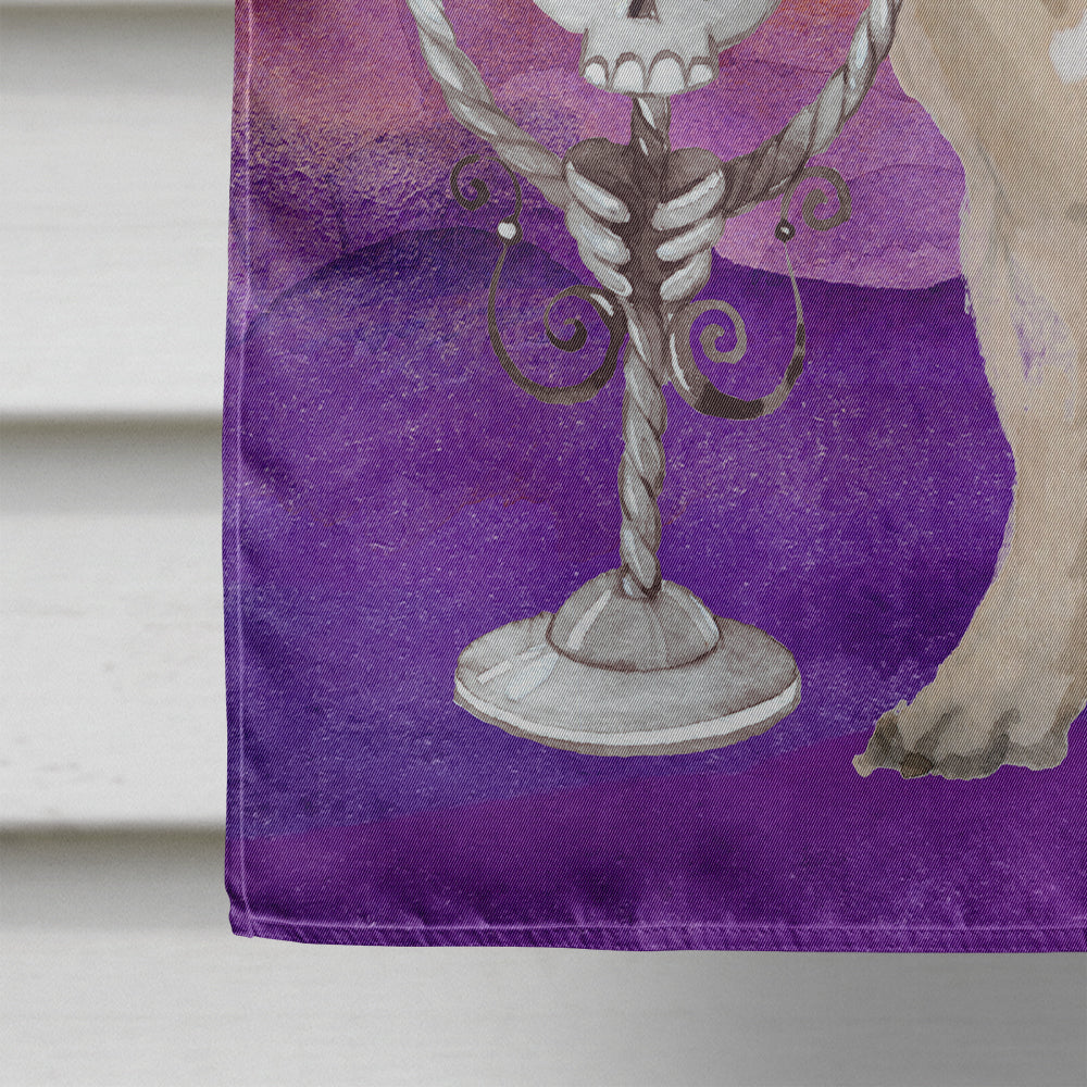 Halloween Pug House Flag 28x40 Porch Sleeve Pole Decorative Outside Yard Banner Artwork Wall Hanging, Polyester