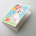 Happy Birthday Westie Greeting Cards Pack of 8 Blank Cards with Envelopes Whimsical A7 Size 5x7