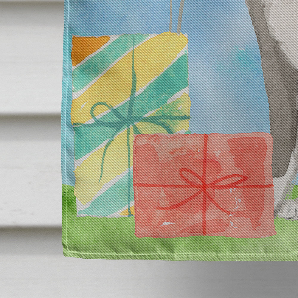 Happy Birthday Staffordshire Bull Terrier House Flag 28x40 Porch Sleeve Pole Decorative Outside Yard Banner Artwork Wall Hanging, Polyester