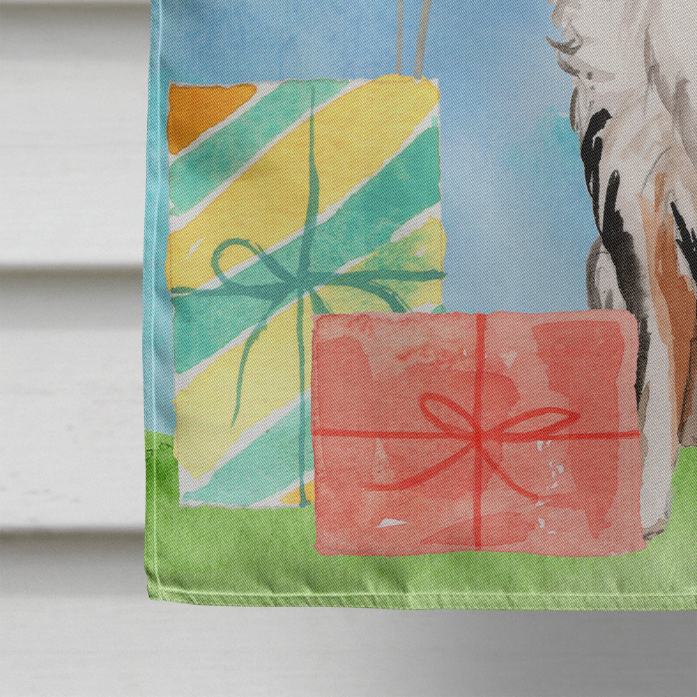 Happy Birthday Australian Shepherd House Flag 28x40 Porch Sleeve Pole Decorative Outside Yard Banner Artwork Wall Hanging, Polyester