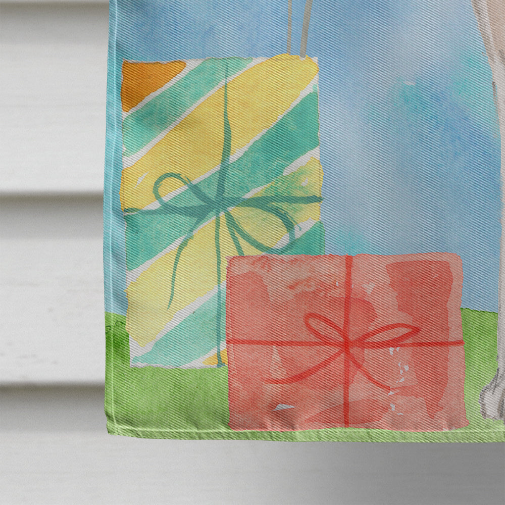 Happy Birthday Brittany Spaniel House Flag 28x40 Porch Sleeve Pole Decorative Outside Yard Banner Artwork Wall Hanging, Polyester
